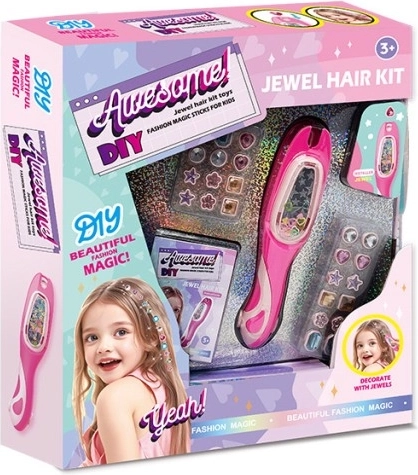 Set de jeu pour décorer les cheveux avec accessoires