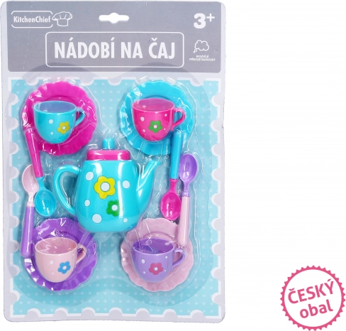 Service à thé en plastique pour enfants 13 pièces – emballage tchèque