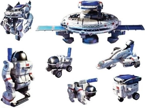 Kit solaire 7-en-1 pour enfants 10+ Modèles spatiaux + Panneau solaire + Micro-batterie