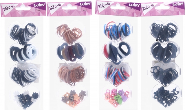 Accessoires pour cheveux – grand assortiment d’élastiques et de pinces