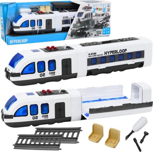 Train interactif pour enfants à assembler avec lumières et sons