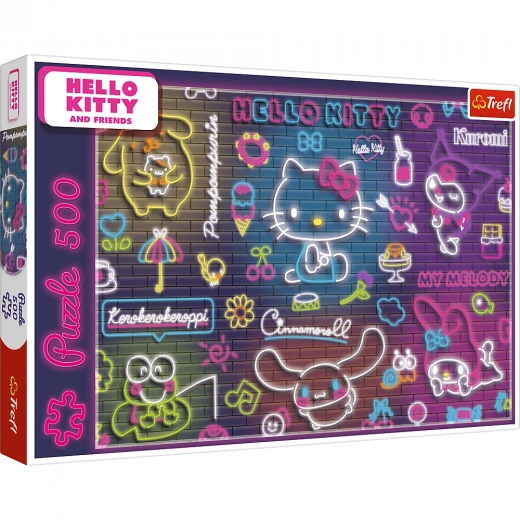 Puzzle 500 Néon HELLO KITTY Trefl