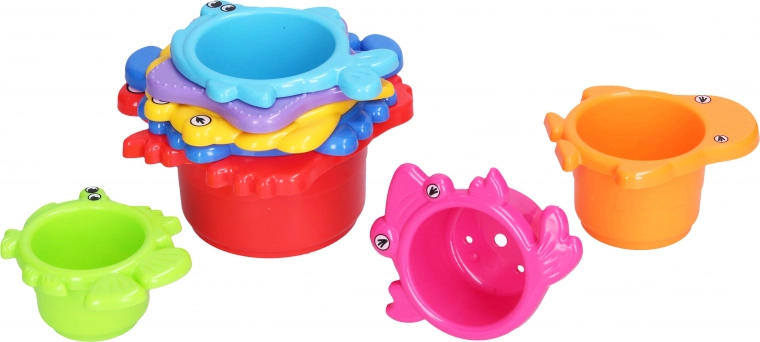 Gobelets empilables en forme d’animaux marins