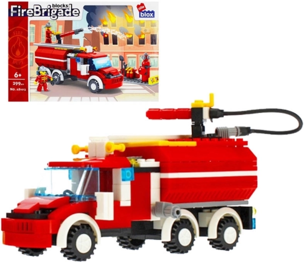 Kit de construction pompiers avec accessoires – camion de pompiers 299 pièces (6+)