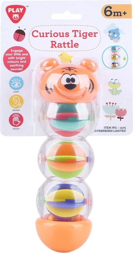 Hochet tigre curieux Playgo - 1 pièce