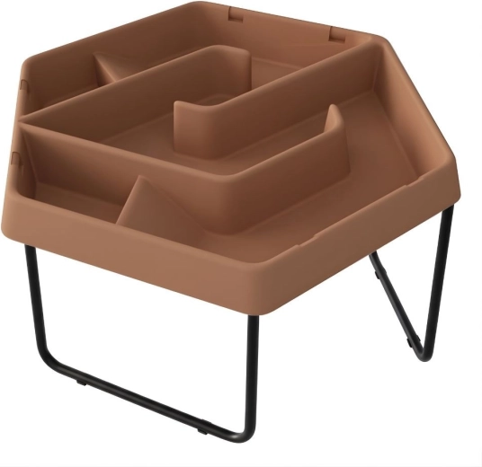 Masterkidz table hexagonal de jeu avec sable et eau à hauteur réglable
