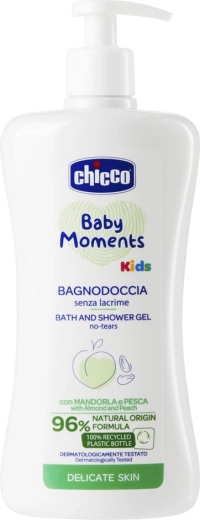 Chicco gel douche Baby Moments Kids 500 ml pour enfants dès 12 mois