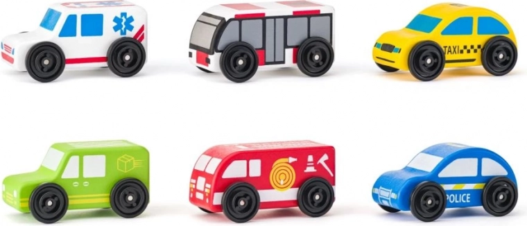 Ensemble de véhicules en bois pour enfants 2+