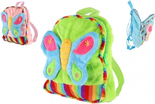 Sac à dos peluche Papillon 23x28 cm
