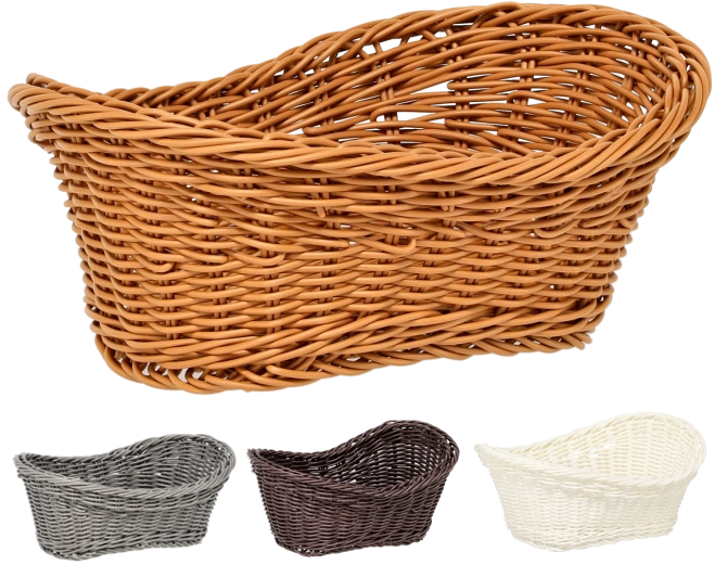 Panier ovale en plastique 25 × 16 × 8/11 cm