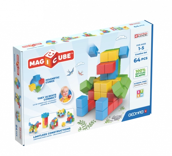 Geomag Magicube coffret créatif 64 pièces