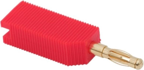 Connecteur banane plaqué or rouge pour câbles de 4 mm