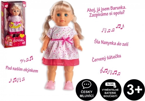 Poupée Barunka qui marche et chante en tchèque 42 cm