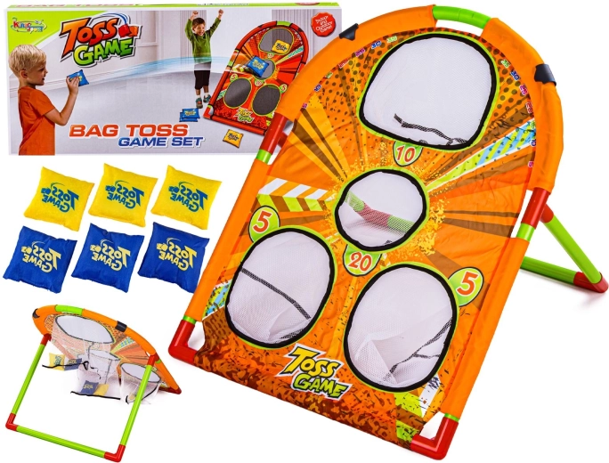 Jeu de lancer de sacs sur cible