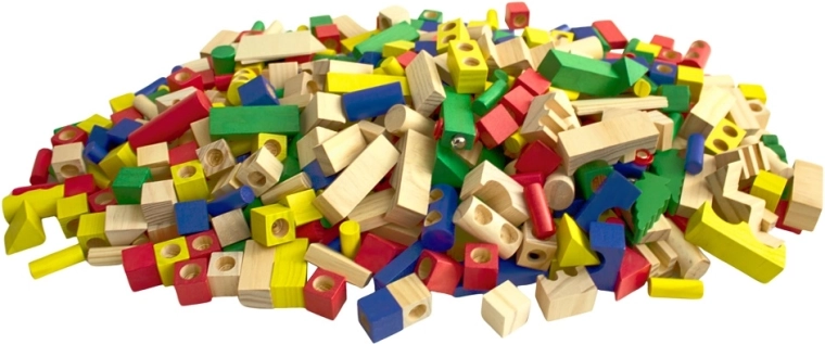 Une grande quantité de pièces pour des constructions infinies