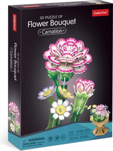 Puzzle 3D Bouquet de fleurs Œillets