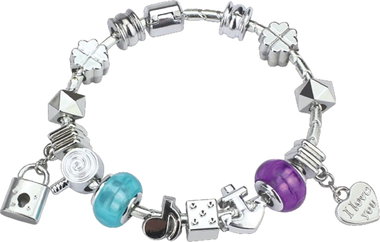 Bracelet pour fille avec breloques interchangeables