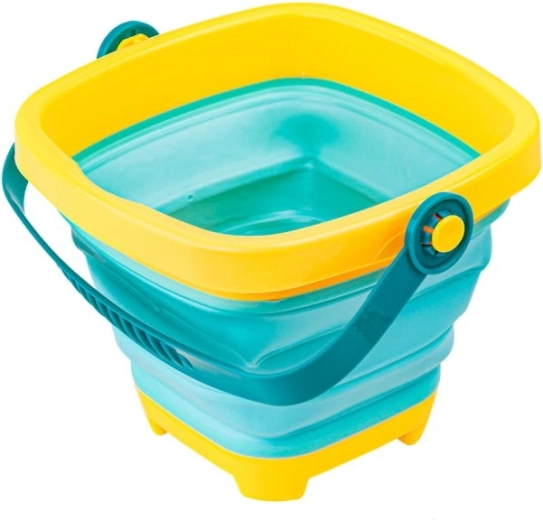 Le seau pliable en silicone fait gagner de la place