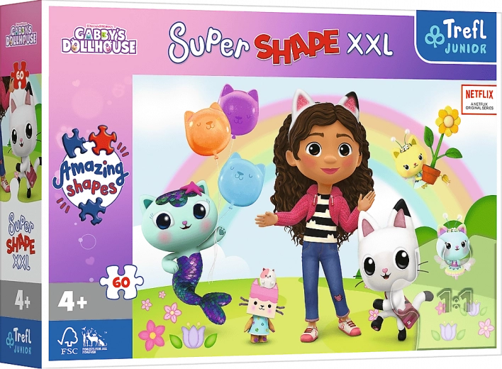 Puzzle XXL avec les amis joyeux de Gabi - La Maison des Chats de Gabi