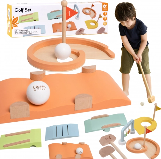 Mini-golf en bois avec obstacles CLASSIC WORLD