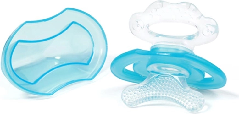 Anneau de dentition BabyOno First Teeth bleu