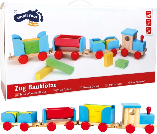 Petit train coloré en bois Small Foot avec blocs