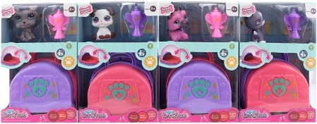 Set avec petit animal, valisette et trophée