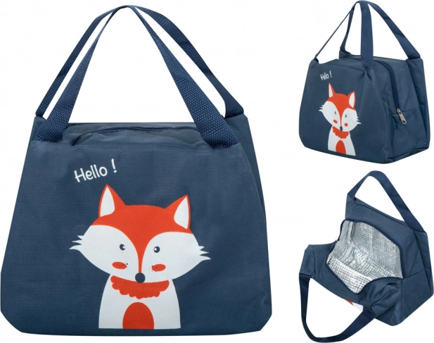 Sac isotherme pour déjeuner avec motif renard – Orange