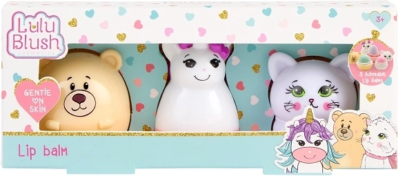 Create It! LuluBlush baumes à lèvres en forme d’animaux, lot de 3