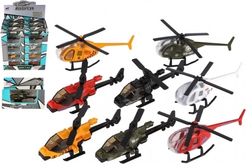 Hélicoptère en métal et plastique pour enfants 10 cm