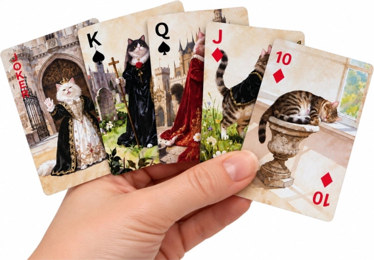 Illustrations de chats royaux