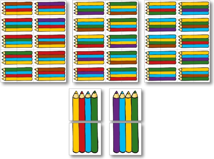 Assemblage amusant et entraînement de la discrimination visuelle