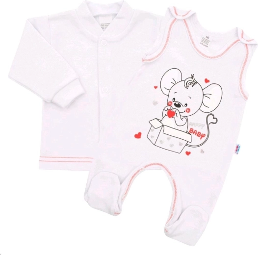 Ensemble bébé New Baby Mouse blanc 80 (9–12 mois)