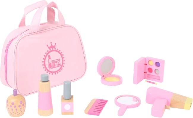 Trousse de maquillage pour enfants Small Foot avec accessoires en bois rose