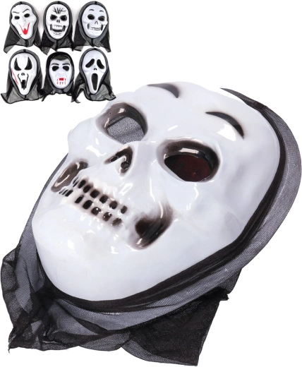 Masque de carnaval d’Halloween fantôme avec capuche - 1 pièce