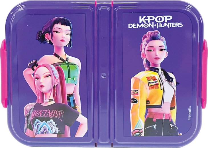 Boîte à goûter GIM KPop Demon Hunters Huntrix à 3 compartiments 900 ml