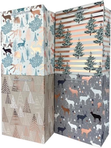 Sac cadeau en papier TORO de Noël 40 × 30 × 12 cm, motifs assortis
