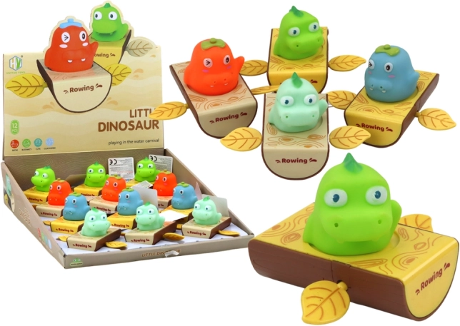 Jouet à remontoir pour le bain – dinosaure dans un petit bateau