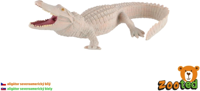 Figurine d’alligator américain blanc, 15 cm