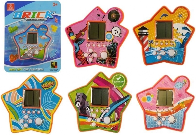 Jeu électronique de poche Tetris en forme d’étoile – orange