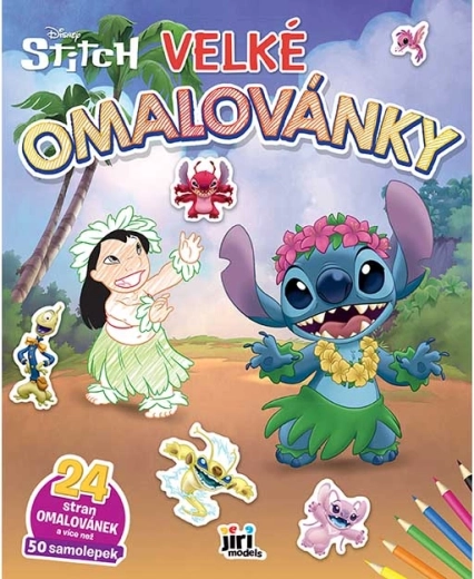 Grand cahier de coloriage Lilo & Stitch avec autocollants