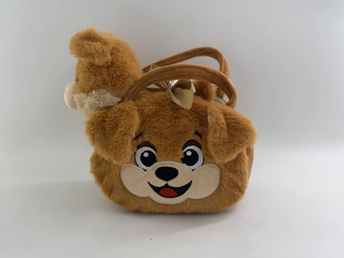Peluche chien dans un sac en forme de chien