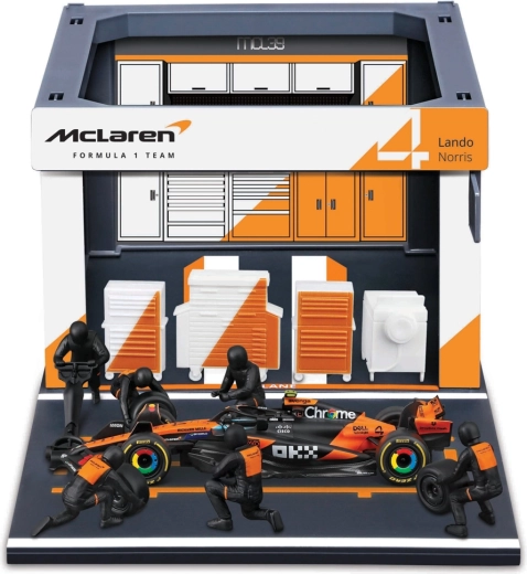 Bburago Formula Racing – set Pit Pass F1 McLaren Team MCL39 2025 Lando Norris 1:43