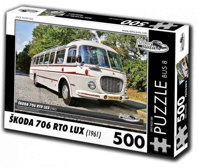 Puzzle Rétro-voitures Škoda 706 RTO LUX – autobus, 500 pièces