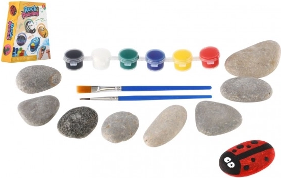 Peinture sur galets – kit créatif avec peintures et pinceaux