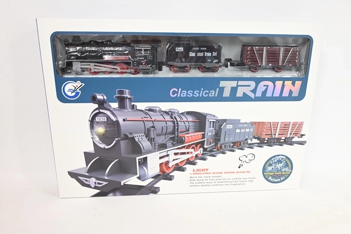 Circuit de train à piles en boîte