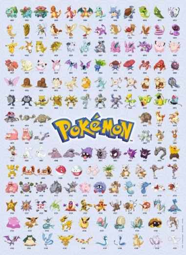 Puzzle des 151 premiers Pokémon 500 pièces