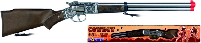 Fusil métallique argenté de cowboy
