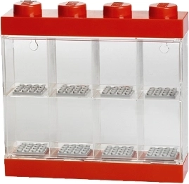 Vitrine LEGO pour 8 minifigurines – rouge