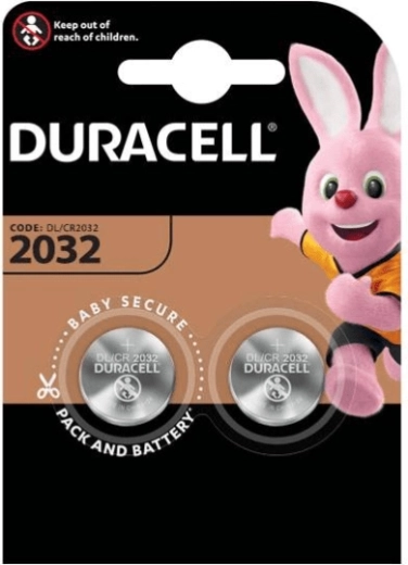 Pile bouton au lithium CR2032 DURACELL, 2 pcs